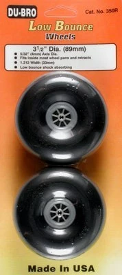DUBRO Smooth Wheels,3-1/2"