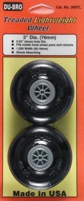 DUBRO Treaded Lite Wheels,3"