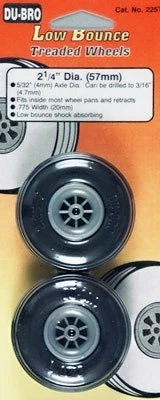 DUBRO Treaded Wheels, 2-1/4"