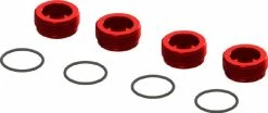 Arrma Aluminum Front Hub Nut Red (4) Inc O-Rings