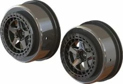 Arrma "AR510098 SC 2.2""/3.0"" Wheel 14mm Hex Blk Chrome